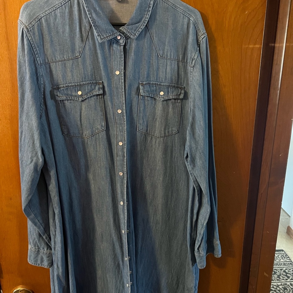 Women’s Blue Denim Shirt Dress size XXL
